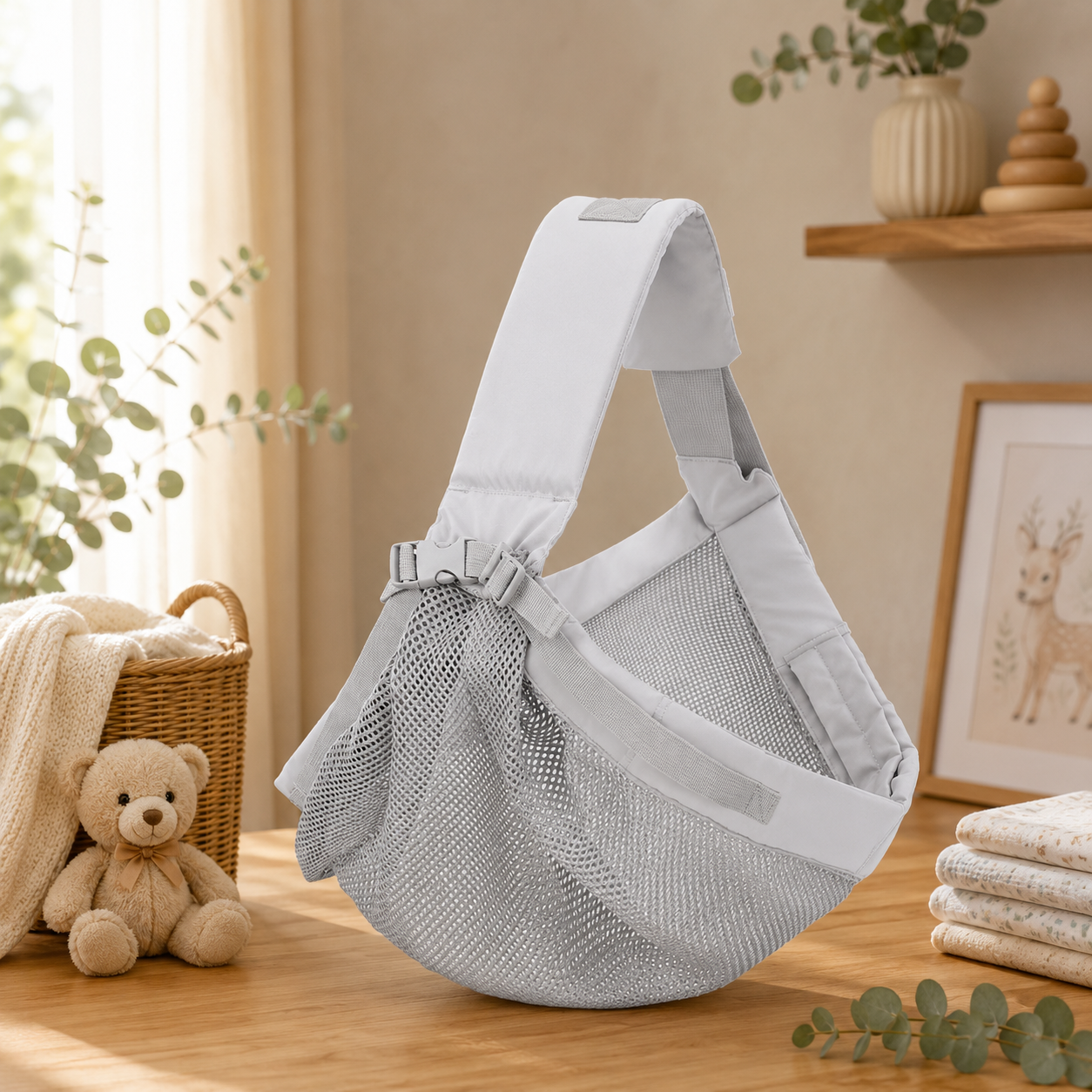 Porte-bébé physiologique réglable en maille respirante Koaloon™