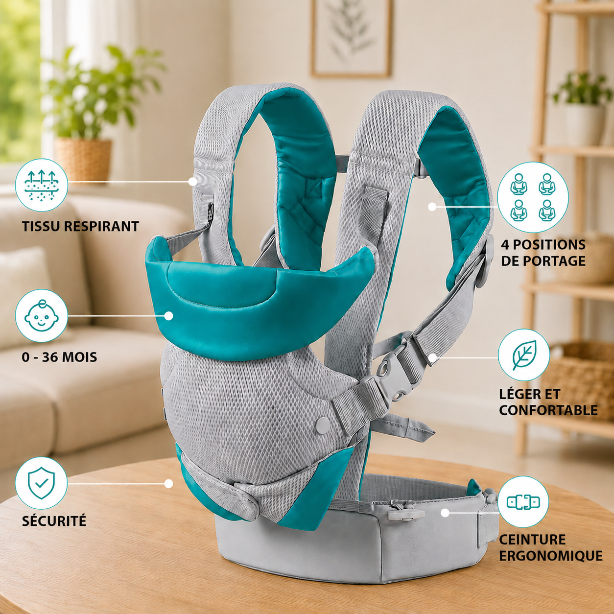 Porte Bébé Ergonomique 4-en-1 Koaloon™